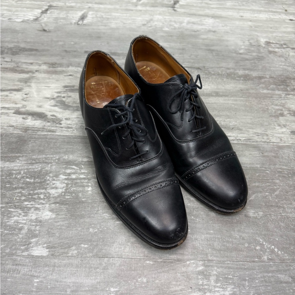 Peal & Co. Black Cap Toe Oxfords Dress Shoes 8.5 D